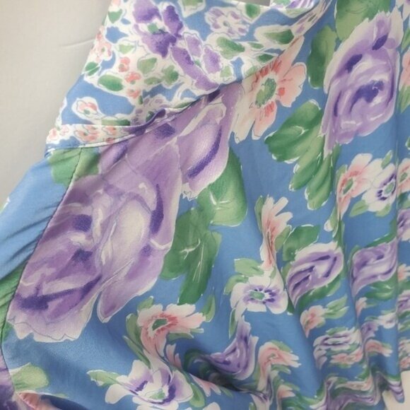 VINTAGE 90's Victoria's Secret Kimono Robe Duster Floral Print Y2K - Picture 9 of 10